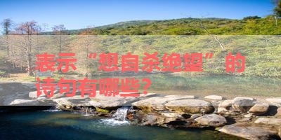 表示“想自杀绝望”的诗句有哪些？ 