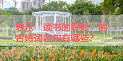 表示“读书的好处”的古诗词名句有哪些？ 