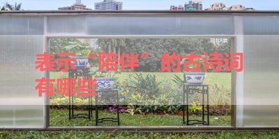 表示“陪伴”的古诗词有哪些 