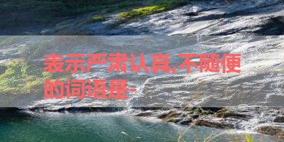 表示严肃认真,不随便的词语是- 