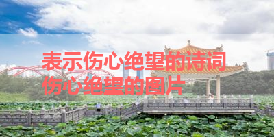 表示伤心绝望的诗词 伤心绝望的图片