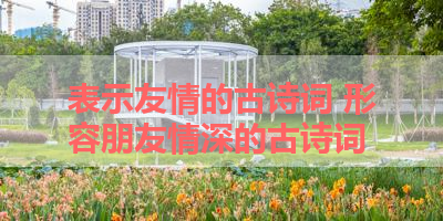 表示友情的古诗词 形容朋友情深的古诗词