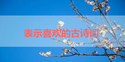 表示喜欢的古诗词 