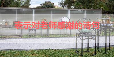 表示对老师感谢的诗句 