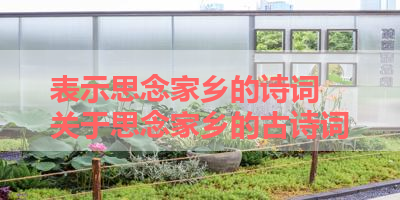 表示思念家乡的诗词 关于思念家乡的古诗词