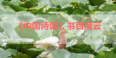 《中国诗词》书百度云 