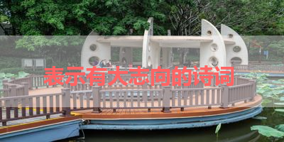 表示有大志向的诗词 