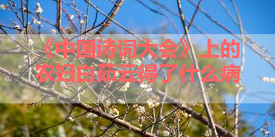 《中国诗词大会》上的农妇白茹云得了什么病 