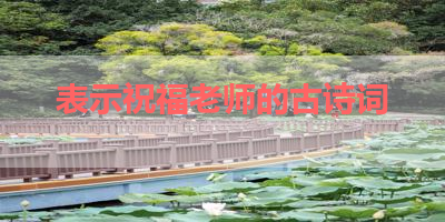 表示祝福老师的古诗词 