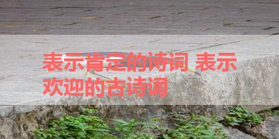表示肯定的诗词 表示欢迎的古诗词