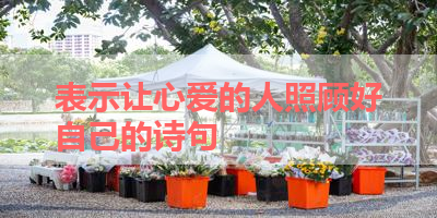 表示让心爱的人照顾好自己的诗句 