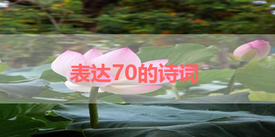 表达70的诗词 
