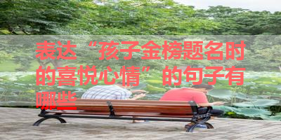 表达“孩子金榜题名时的喜悦心情”的句子有哪些 