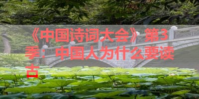 《中国诗词大会》第3季：中国人为什么要读古 