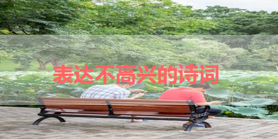 表达不高兴的诗词 