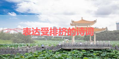表达受排挤的诗词 