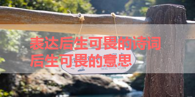 表达后生可畏的诗词 后生可畏的意思