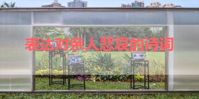 表达对亲人悲哀的诗词 