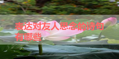 表达对友人思念的诗句有哪些 