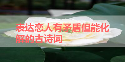 表达恋人有矛盾但能化解的古诗词 