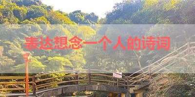 表达想念一个人的诗词 
