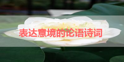 表达意境的论语诗词 