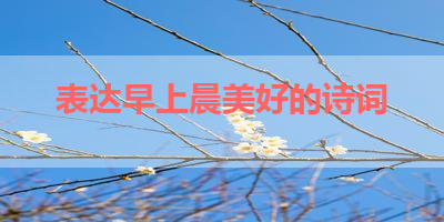 表达早上晨美好的诗词 