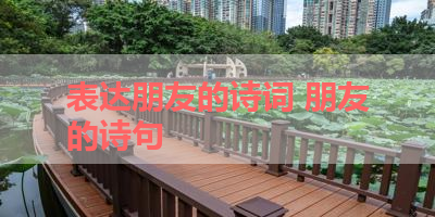 表达朋友的诗词 朋友的诗句