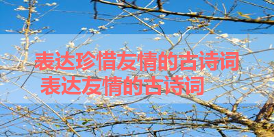 表达珍惜友情的古诗词 表达友情的古诗词