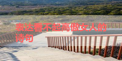 表达看不起高傲女人的诗句 