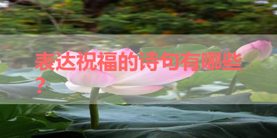 表达祝福的诗句有哪些？ 