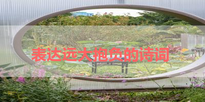 表达远大抱负的诗词 