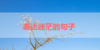 表达迷茫的句子 