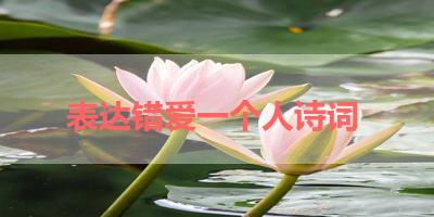 表达错爱一个人诗词 