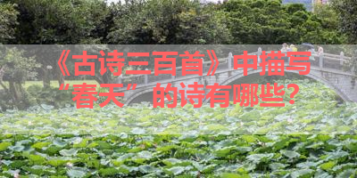 《古诗三百首》中描写“春天”的诗有哪些？ 
