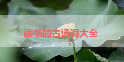 读书的古诗词大全 
