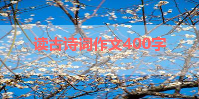 读古诗词作文400字 