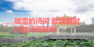 赋雪的诗词 歌颂新时代的诗词联赋