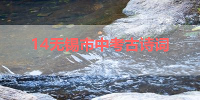 14无锡市中考古诗词 
