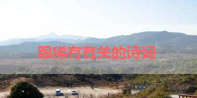 跟稀有有关的诗词 