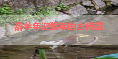 辞羊年迎猴年的古诗词 