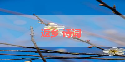 返乡 诗词 