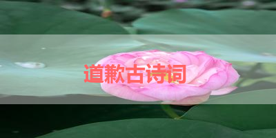 道歉古诗词 