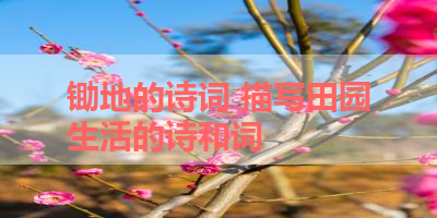 锄地的诗词 描写田园生活的诗和词