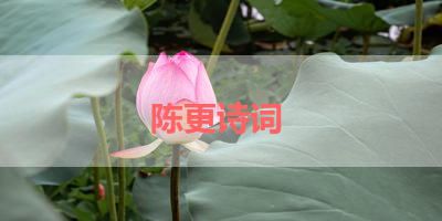 陈更诗词 