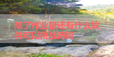 除了作业帮还有什么软件可以挑战诗词 