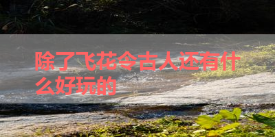 除了飞花令古人还有什么好玩的 