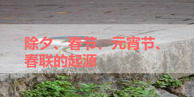 除夕、春节、元宵节、春联的起源 