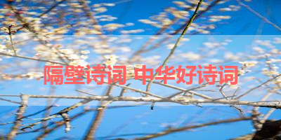 隔壁诗词 中华好诗词