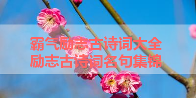 霸气励志古诗词大全 励志古诗词名句集锦